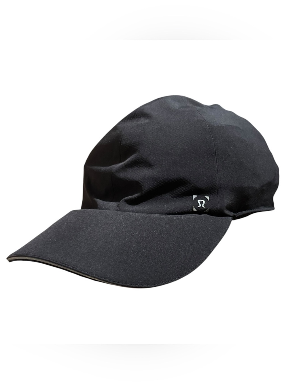 Lululemon Fast and Free Run Hat Strap Back Black Reflective Mesh Lightweight